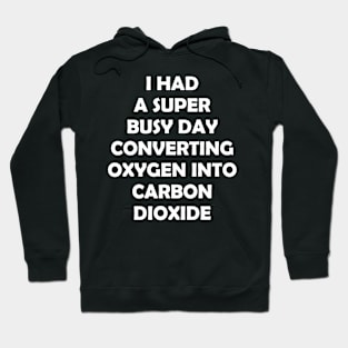 I HAD A SUBER BUSY DAY CONVERTING OXYGEN Hoodie